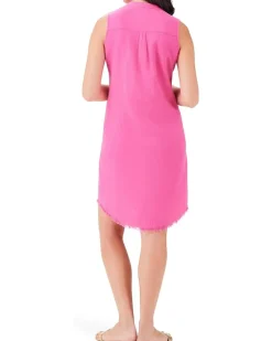 Petite Rumba Linen Throw On Dress