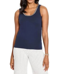 Petite Shimmer Trimmed Tank