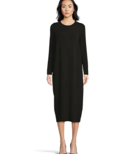 Petite Stretch Jersey Knit Full Length Oval Dress