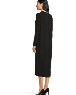 Petite Stretch Jersey Knit Full Length Oval Dress