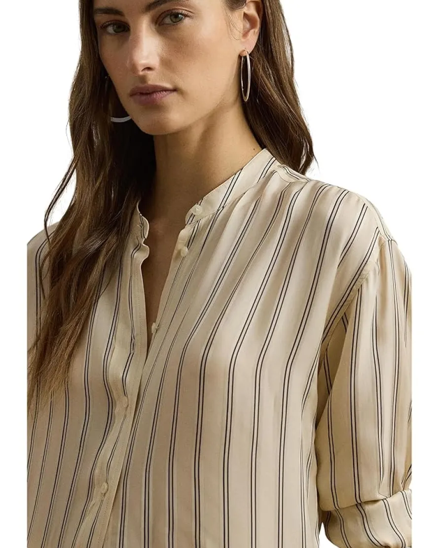 Petite Striped Jacquard Tunic Shirt