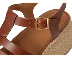 PLATFFORMS Espadrille Leather Fisherman Wedge Sandals