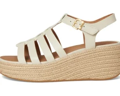 PLATFFORMS Espadrille Leather Fisherman Wedge Sandals