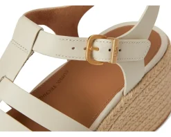 PLATFFORMS Espadrille Leather Fisherman Wedge Sandals