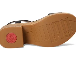 Platfforms Leather/Cork Heeled Ankle-Strap Sandals