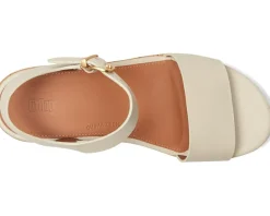 Platfforms Leather/Cork Heeled Ankle-Strap Sandals