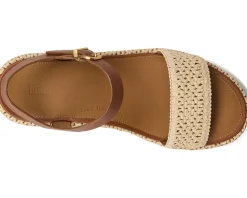 Platfforms Woven Wedge Ankle-Strap Sandals