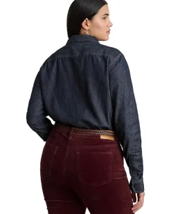 Plus Size Denim Shirt