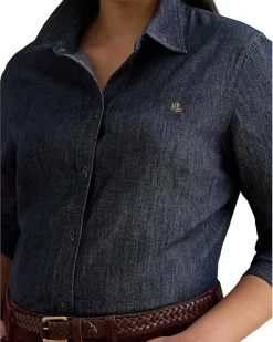 Plus Size Denim Shirt