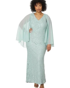 Plus Size Long Lace Capelet