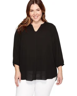 Plus Size Pintuck Blouse