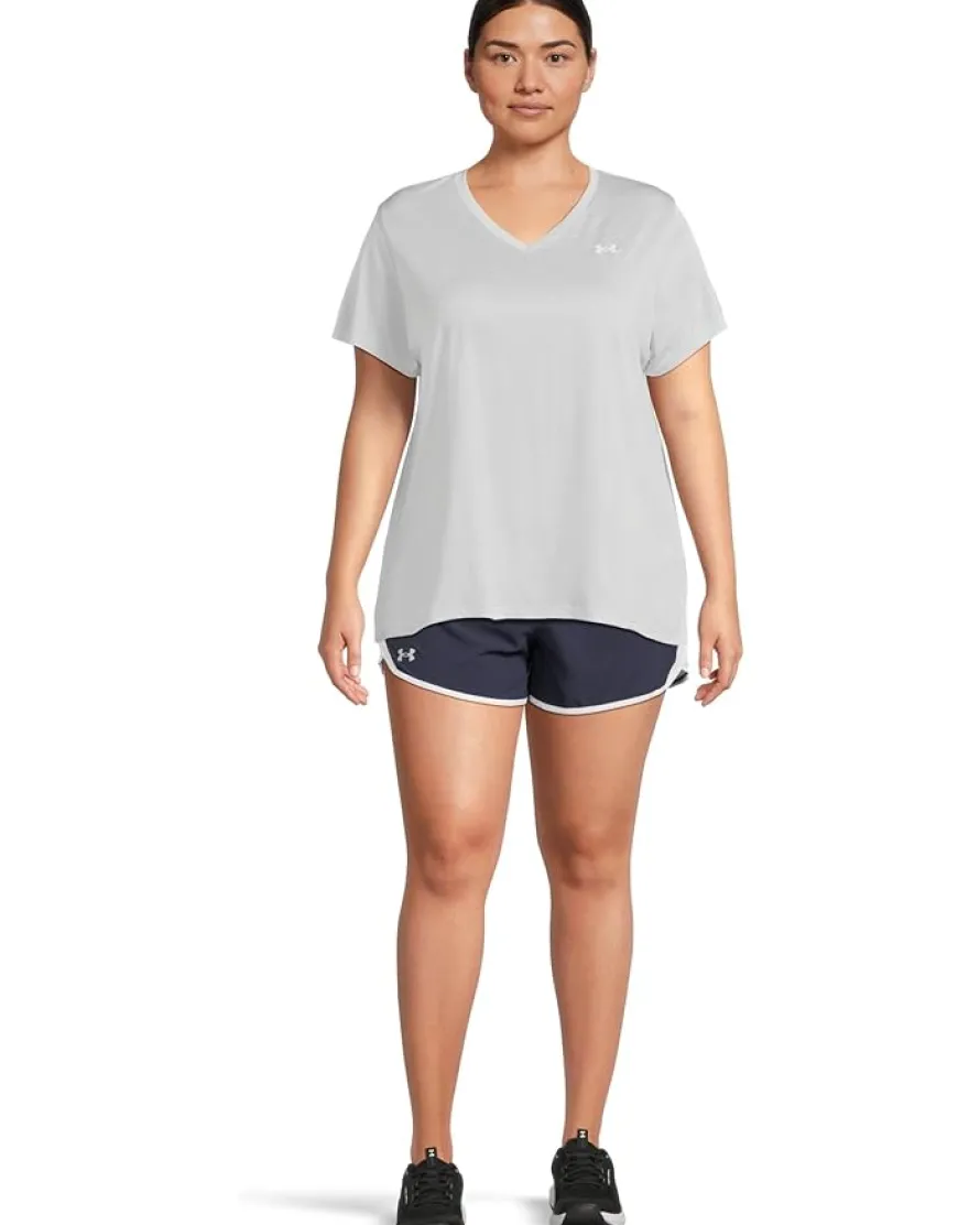 Plus Size Tech Short Sleeve V-Neck Twist
