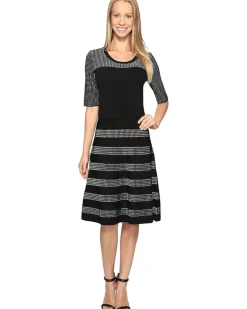 Pointelle Fit and Flare Dress