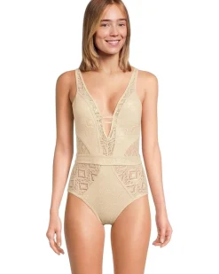 Polished Crochet Plunge One Piece