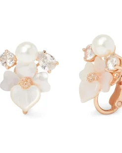 Precious Pansy Cluster Studs - Clips