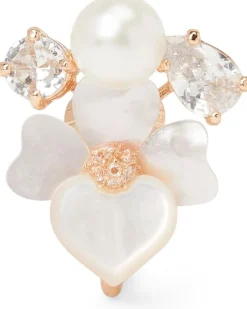 Precious Pansy Cluster Studs - Clips