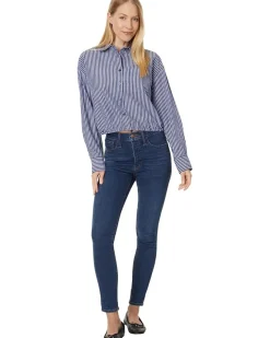 Presley - Crop Button Down L/S With Elastic Hem