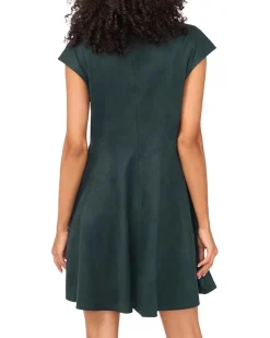 Princess Seam Cap Sleeve Short Circle Dress