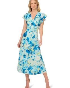 Printed Flutter Ankle Dress