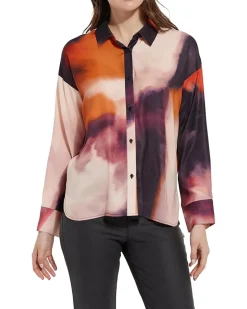 Printed Stitched Satin Shirt