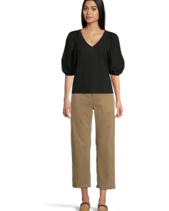 Puff Sleeve V-Neck Tee