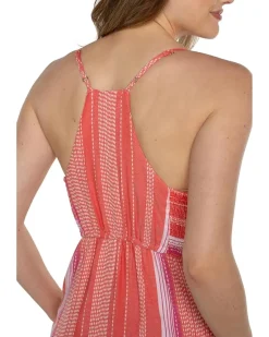 Racer Back Tiered Maxi Dress with Smocking