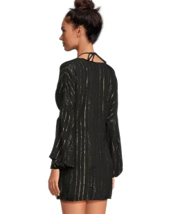 Radiance Plunge Tie Front Tunic Cover-up