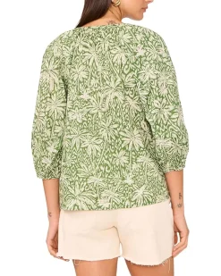 Raglan Sleeve Button Down Blouse