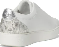 Rally Crystal-Backtab Leather Trainers