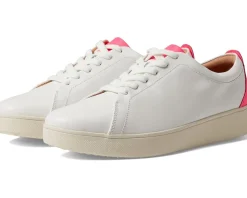 Rally Neon-Pop Leather Sneakers