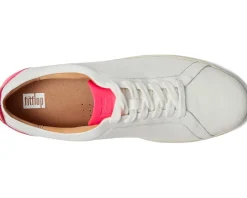 Rally Neon-Pop Leather Sneakers