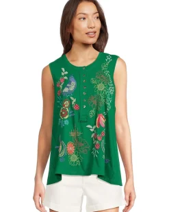 Raw Detail Henley Tank- Cora