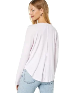 Raw Edge Long Sleeve Top