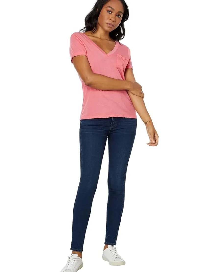 Recycled Vintage Jersey Rolled Sleeve Pocket Tee