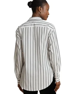 Relaxed Fit Striped Cotton Shirt