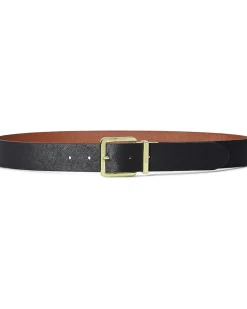 Reversible Crosshatch Leather Belt