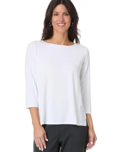 Reversible Kona Isles 3/4 Sleeve V Boat Neck Top