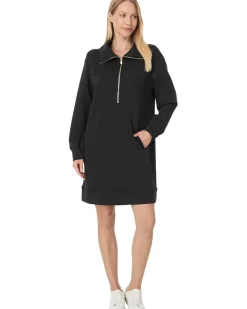 Reversible Palm Voyage Long Sleeve Short Dress