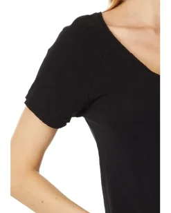 Rib Mix V-Neck Short Sleeve Tee