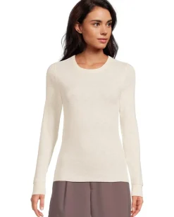 Rib Slub Long Sleeve Crew