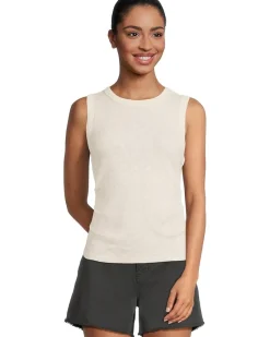 Rib Slub Side Pleat Tank