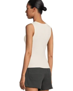 Rib Slub Side Pleat Tank