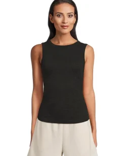 Rib Slub Side Pleat Tank