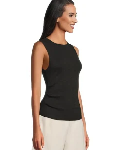 Rib Slub Side Pleat Tank