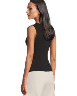 Rib Slub Side Pleat Tank