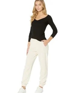 Rib V Off Shoulder Top