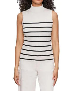 Ribbed Funnel Neck Top