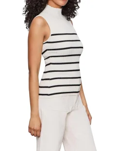 Ribbed Funnel Neck Top