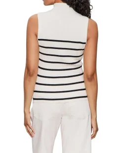 Ribbed Funnel Neck Top