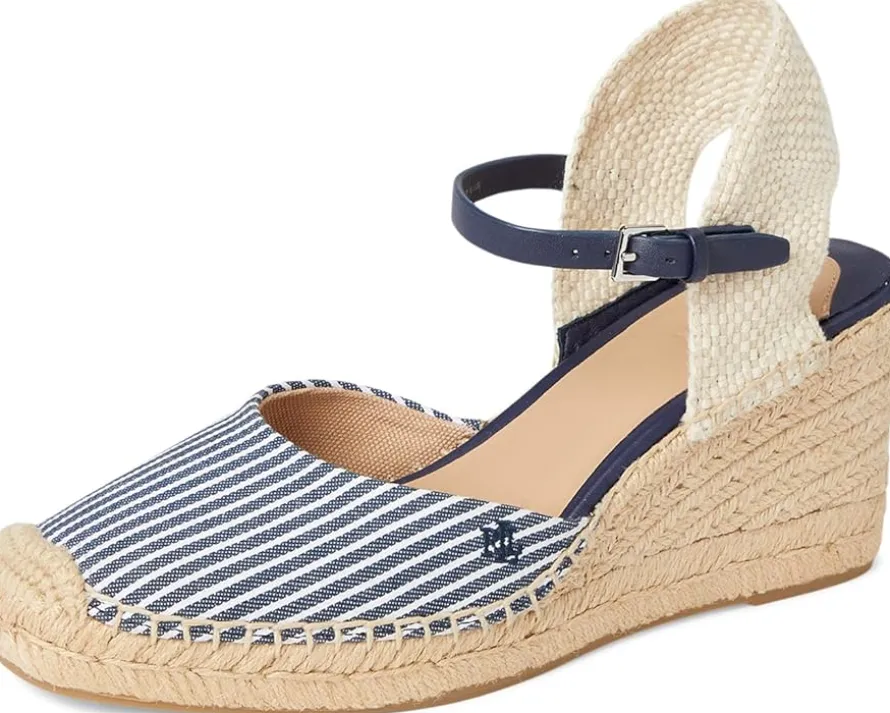 Robby Striped Canvas & Jute Espadrille